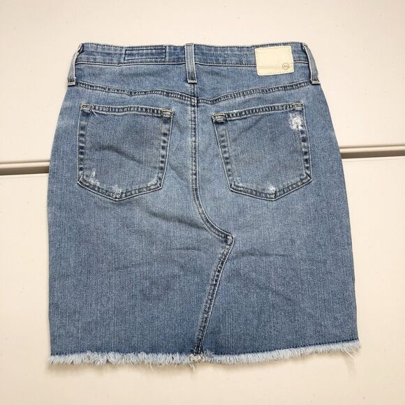 AG Adriano Goldschmied The Erin Distressed Denim Pencil Skirt Size 26R - Picture 7 of 10